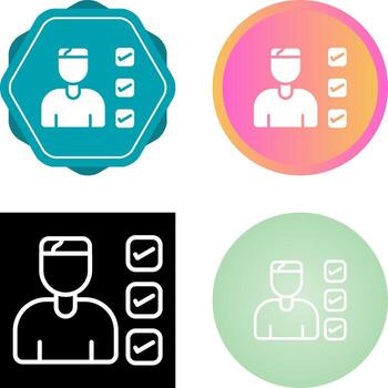 usuario pruebas vector icono