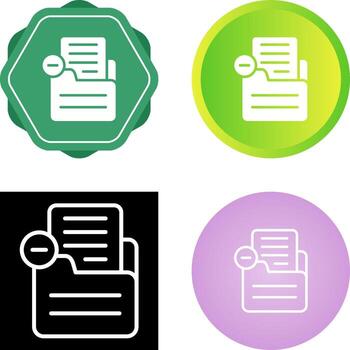 documento eliminar vector icono