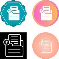 documento subir vector icono