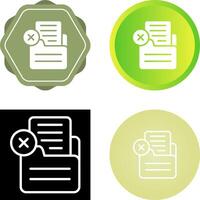 Document Rejected Vector Icon