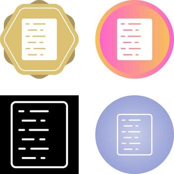 Document Align Left Vector Icon