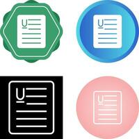 Document Underline Vector Icon