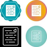 Document Outdent Vector Icon