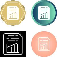 Document Insert Graph Vector Icon