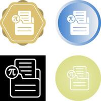 Document Insert Formula Vector Icon