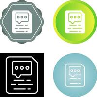 Document Insert Comment Vector Icon