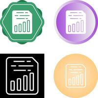 Document Insert Chart Vector Icon