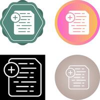 Document Insert Icon Vector Icon