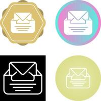 Inbox with envelope Vector Icon