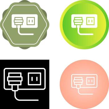 icono de vector de enchufe