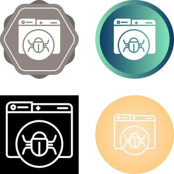 icono de vector de error