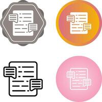 Document Commenting Vector Icon