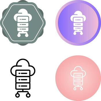 icono de vector de computación en la nube