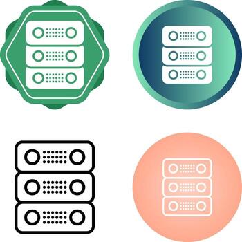 dedicado servidor vector icono