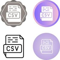 icono de vector csv