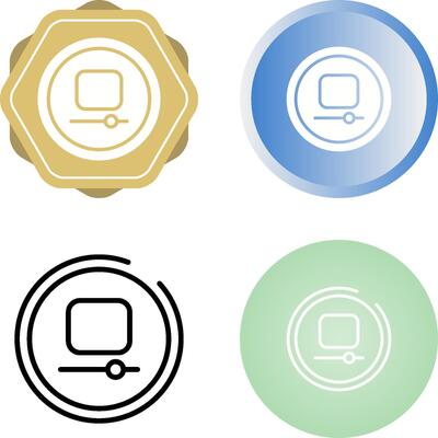 Video Stop Button Vector Icon