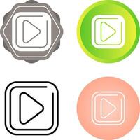 Play Sqaure Vector Icon