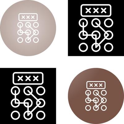 Pattern Lock Vector Icon