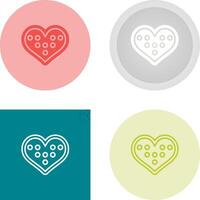 Chocolates in heart Box Vector Icon