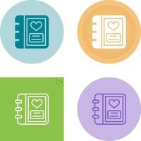 Romantic photo album Vector Icon