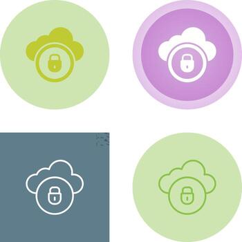 Cloud Security Vector Icon