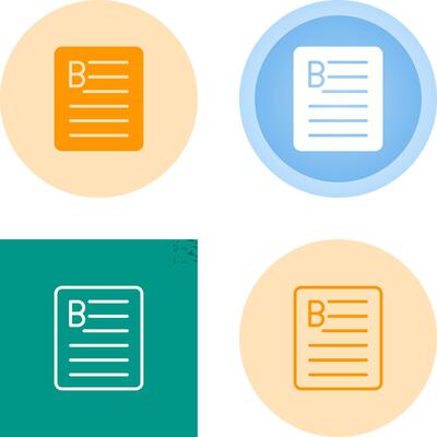 Document Bold Vector Icon