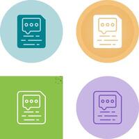 Document Insert Comment Vector Icon