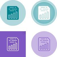 Document Insert Chart Vector Icon