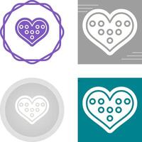 Chocolates in heart Box Vector Icon