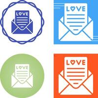 Romantic love letter Vector Icon