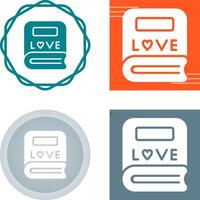 Love story book Vector Icon