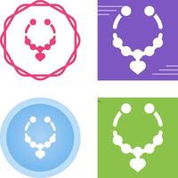 Heart Shaped Necklace Vector Icon