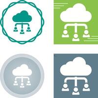 Cloud Collaboration Vector Icon