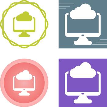 icono de vector de computación de borde