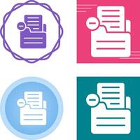 Document Remove Vector Icon