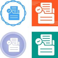 Document Check Vector Icon