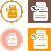 Document Insert Formula Vector Icon