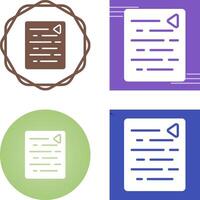 Document Outdent Vector Icon