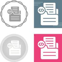 Document Insert Code Vector Icon