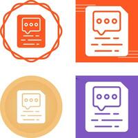 Document Insert Comment Vector Icon