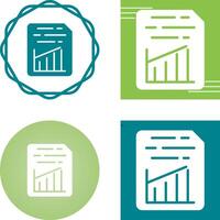 Document Insert Graph Vector Icon