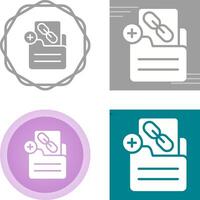 Document Insert Link Vector Icon
