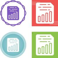 Document Insert Chart Vector Icon