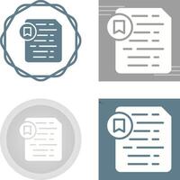 Document Insert Bookmark Vector Icon
