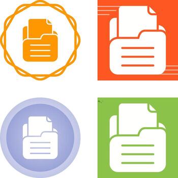 carpeta con documentos vector icono