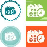Calendar with clock Vector Icon