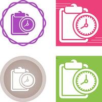 Clipboard with clock Vector Icon