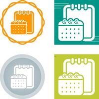 Memo pad with calendar Vector Icon
