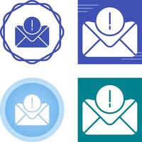 error mensaje vector icono