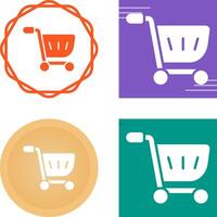 icono de vector de carrito de compras